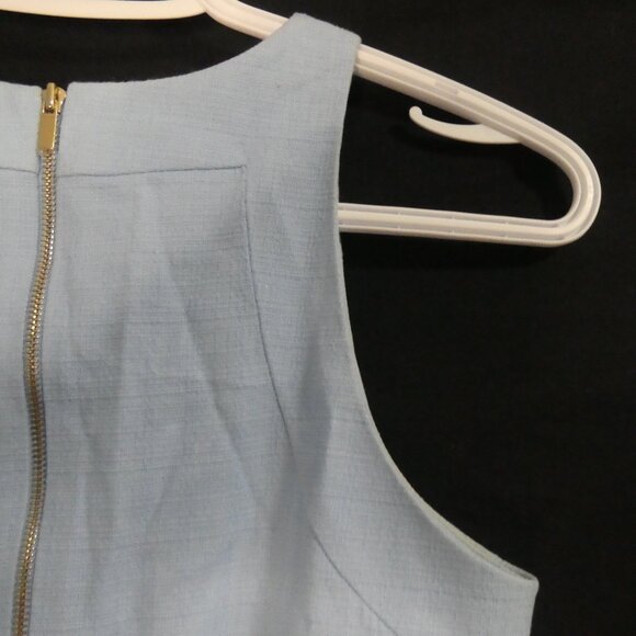 ANN TAYLOR | size 0 | Elegant Light Blue Knee Length Dress | Zip Back Closure - Picture 11 of 14
